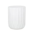 thumbnail image 2 of Attractive Lightweight Concrete Side Table, Antique White Color, 14.88"w X 14.88"d 18.32"h, No Assembly Needed Contemporary Magnesium Oxide End Build, White,, 2 of 5