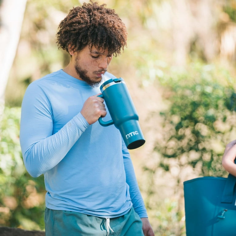 RTIC 40 oz Ceramic Lined Road Trip Tumbler, Leak-Resistant Straw