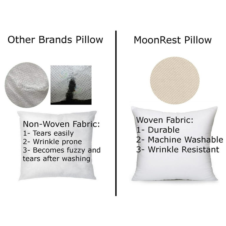 MoonRest 23x23 Inch Synthetic Down Alternative Square Pillow Insert Form  Stuffer for Sofa Shams, Decorative Throw Pillow, Cushion and Bed Pillow  stuffing - Hypoallergenic 23X 23 