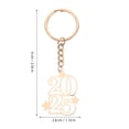 thumbnail image 3 of Compact Metal Keychain 2025 Pendant Key , Stylish Aesthetic Keychain for Keys, Metal Key Accessory, 3 of 6