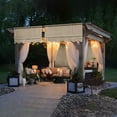 thumbnail image 3 of Yescom 2 Pcs 15.5x4 Ft Canopy Cover Replacement with Valance for Pergola Structure Tan, 3 of 8