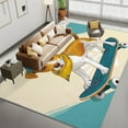 Area Rug, Cartoon Animal Dog, Skateboard Washable NonSlip Rectangle