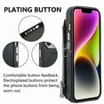 thumbnail image 4 of for iPhone 14 Zipper Wallet Case with Card Holder, Back Flip Folio PU Leather Card Slots Case for Men Women, Magnetic Wireless Charging Shockproof Cover for iPhone 14 6.1", Black, 4 of 13