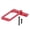 Red, variant on YAHHU 1/10 RC Servo Mount 4 Link Adapter Low Center for Phoenix F10 VP Aluminum Alloy Model Accessories Red (3.94 in / 10 cm)