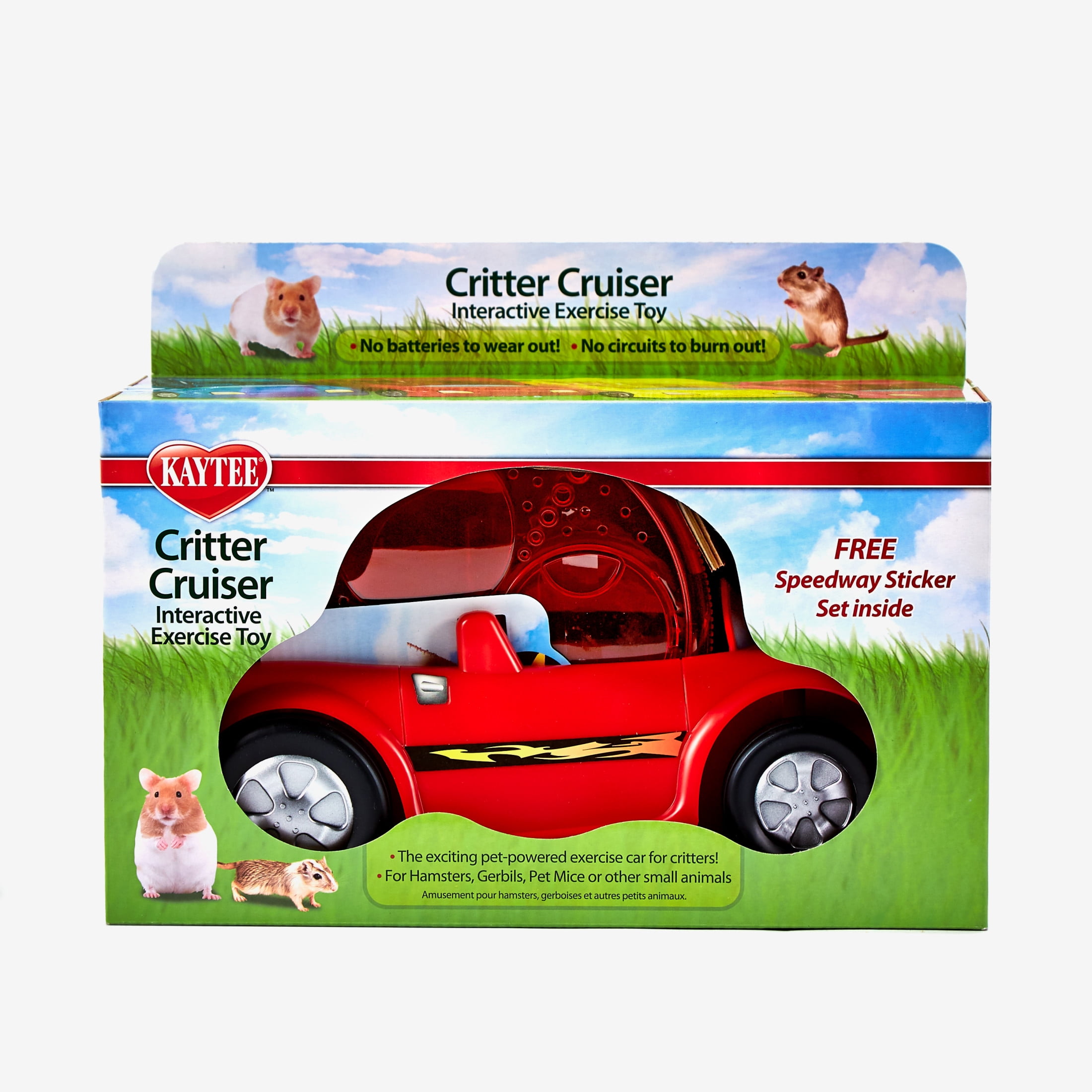 Kaytee Critter Cruiser for Hamster, Gerbil, Mouse, Dwarf Hamster and Other Small Animals, Plastic Exercise Wheel