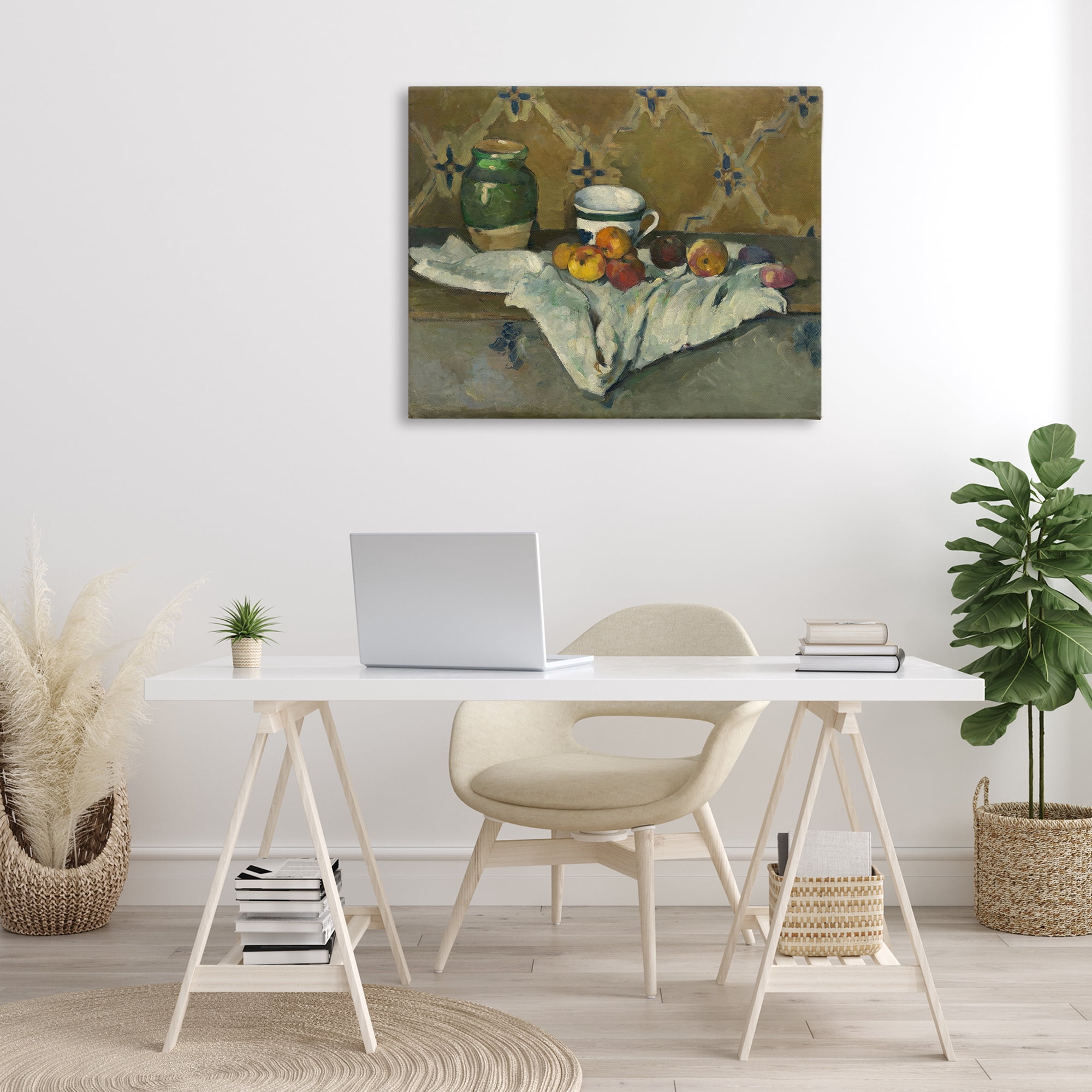 Stupell Industries Classical Cezanne Still Life Food & Beverage Painting Wrapped Canvas Art Print Wall Art, 40 x 30
