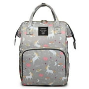 Diaper Bag Wide Open Baby Diaper Backpack Nappy Bags Large Capacity Baby Bags with Unicorn Printing