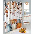 thumbnail image 5 of Thanksgiving Pumpkin Shower Curtain Set ，Waterproof Fabric Shower Curtains Eucalyptus Leaves Farmhouse Shower Curtains for Bathroom,Bathroom Decor 48"x72", 5 of 7
