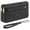 Relief black, variant on TAZAG long clutch double zipper wallet embossed design large capacity simple women's wallet