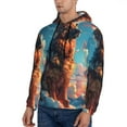 thumbnail image 3 of Balery Colorful Cloud Shepherd Dog Pattern Mens Hoodie Kangaroo Pocket Hoodie Pullover Hooded Sweatshirt Ideal for Daily Wear Travel and Home-3X-Large, 3 of 7