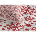 thumbnail image 3 of Ambesonne Snowflake Quilted Coverlet 3 Pcs, Star and Dot Pattern, King Size, Red White, 3 of 4