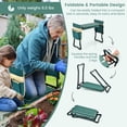 thumbnail image 7 of 1PC Folding Garden Kneeler and Seat Bench, Green, 260 lbs, foldable, detachable, 1Pc Folding Garden Kneeler And for backyards, gardens, patios, porches, lawns, decks, Durable Easy Use Design, 7 of 7