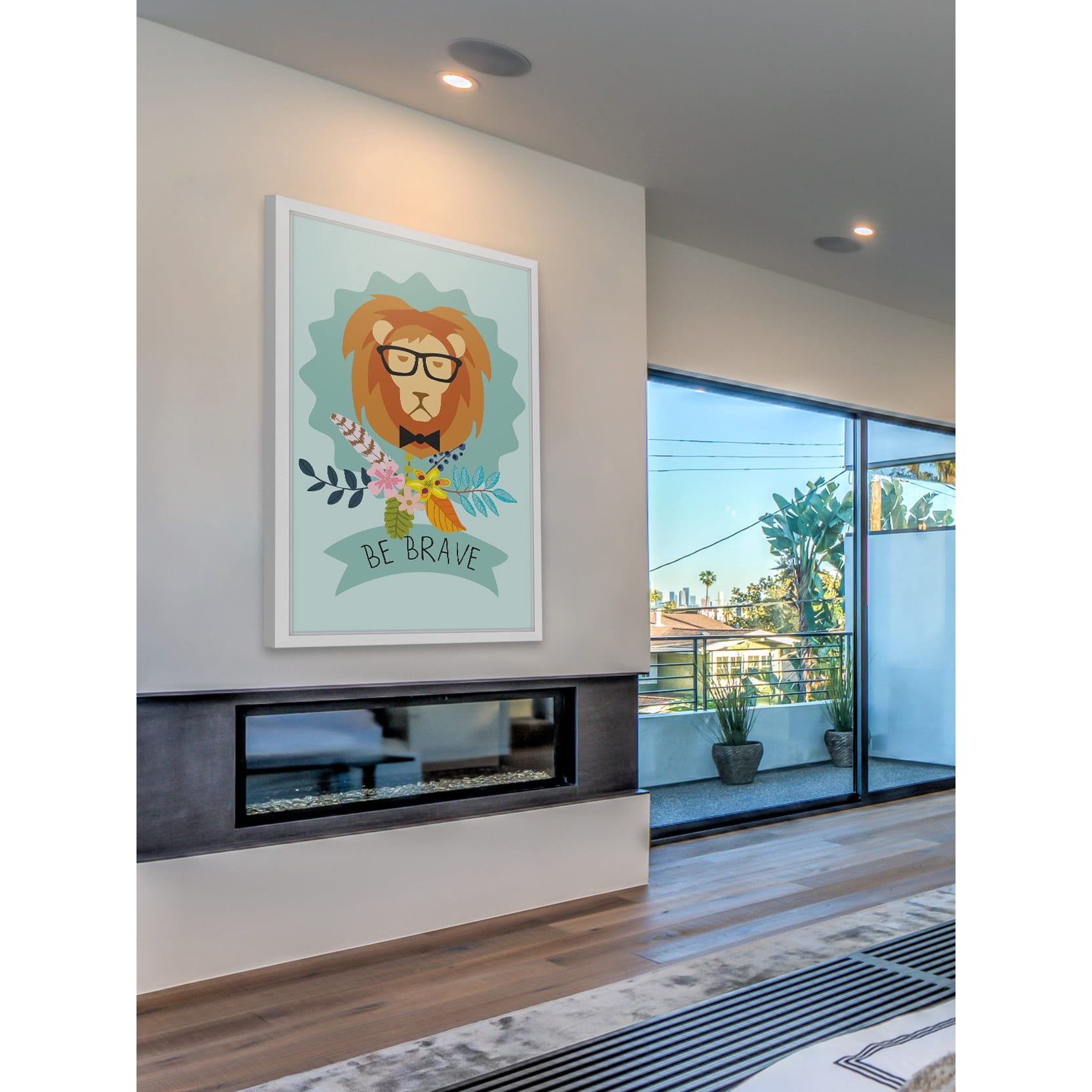 Marmont Hill "Be Brave Lion" Framed Painting Print
