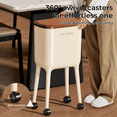 thumbnail image 3 of UFORU 16L Rolling Trash Can with 60 Bags, High-Leg No-Bend Design, Lockable Wheels, Durable ABS & PP Bin for Kitchen and Living Room, 3 of 6