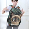 thumbnail image 6 of FORMRS School Backpack 17" Student Travel Bag with Laptop Compartment, Flowers and Cat, 6 of 7