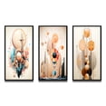 thumbnail image 2 of Designart "Nouveau Abstract Geometric Elegance II" Modern Geometric Framed Wall Art Set Of 3 - Beige Abstract Frame Canvas Set For Living Room Decor, 2 of 7