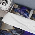 thumbnail image 4 of Designart "Marbled Geode Elegance" Abstract Marble Bedding Covert Set - Modern Purple Abstract Bed Set With 1 Sham, 4 of 6