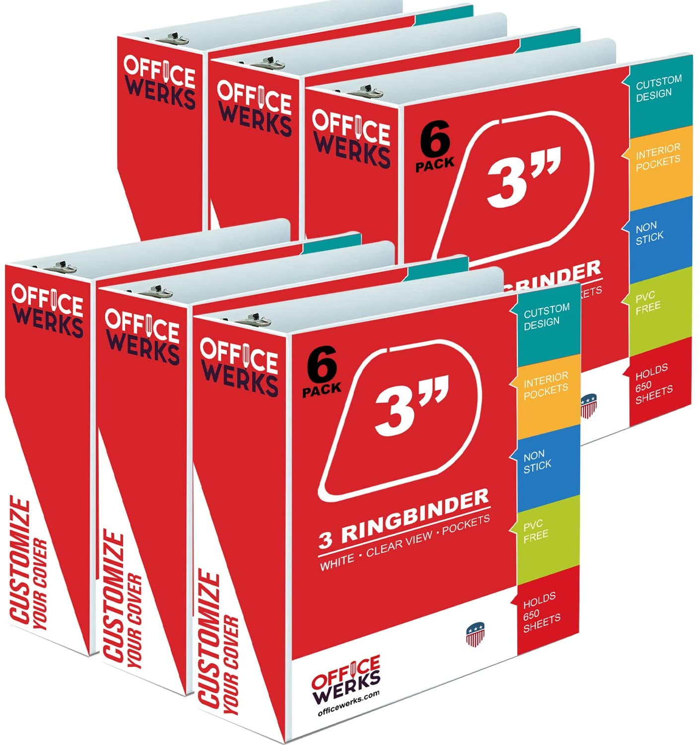 3 Ring Binder, 3" Professional Slant DRings, Presentation Folder for