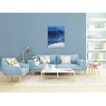 thumbnail image 3 of Yihui Arts Night Beach Scenery Coastal Painting in Royal Blue and White Color for Home Decor, 3 of 6