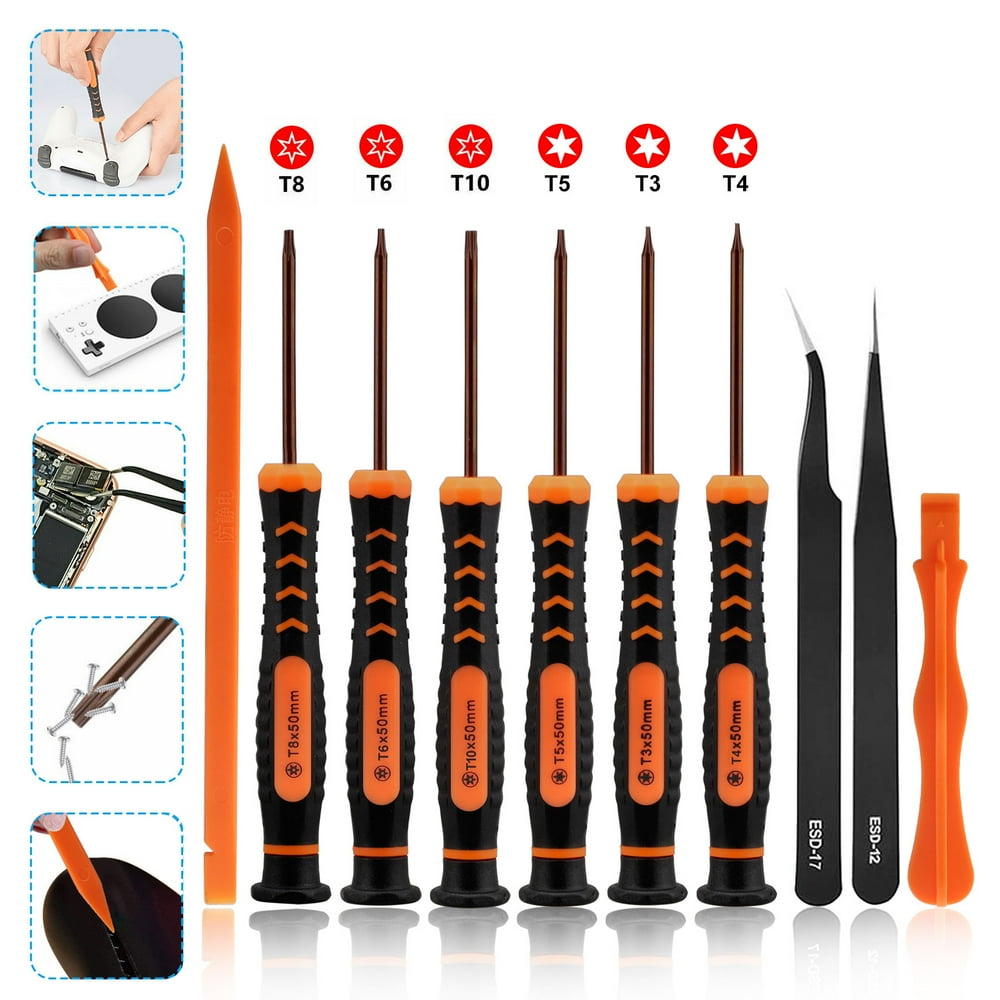 10 in 1 Repair Screwdriver Set for Xbox One/PS4 Controller, Nonslip