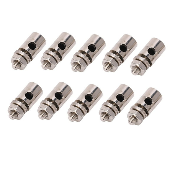 10Pcs Push Rod Connector, 2.1mm RC Plane Pushrod Connector Linkage Metal Quick Adjust Stopper for KT Fixed Wing Aircraft Model Aircraft Accessories Model Toy