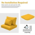thumbnail image 5 of Pakunoda Outdoor Cushions Replacement, 8 Piece Sectional Cushion Fits 3-Seat, 4” Foam Deep Seat, for Patio Rattan Wicker Replacement Cushion, Liner&Cover, Yellow, 5 of 6