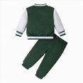 thumbnail image 4 of Gibobby Toddler Boy Clothes Baby Boy Outfit Kids School Casual Pullover Sweatshirt Pants Fall Winter Clothes for 6 18 24 Months 2T 3T 4T 5T 6T Boys(18-24 Months,Green), 4 of 6