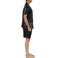 thumbnail image 4 of INSPIRE CHIC Men's Pajama Sets Short Sleeve Nightwear Top and Pants Loungewear, 4 of 5