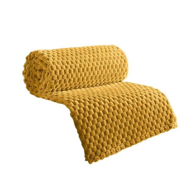 Birdeem Couverture en Flanelle Couleur Unie Couverture Multifonctionnelle