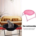 thumbnail image 2 of Billuyoard Cama de malla de Metal para mascotas, reemplazo transpirable, térmico, redondo, para dormitorio, sala de estar, Animal pequeño, Suministros para gatos Rosa, 2 of 6