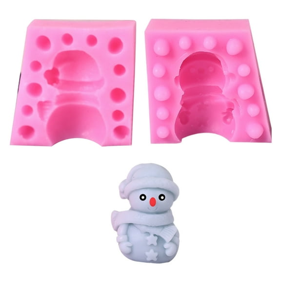 Christmas Snowman Silicone Molds for Candle Soap Christmas Decoration, Plaster Ornaments, Christmas Present, Epoxy Resin