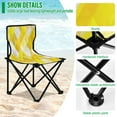 thumbnail image 4 of 600D Oxford Camping Chair Portable Foldable Chair Supports 220 lbs for Picnic, Fishing, Backpacking Yellow and White Checkered Squares, 4 of 8