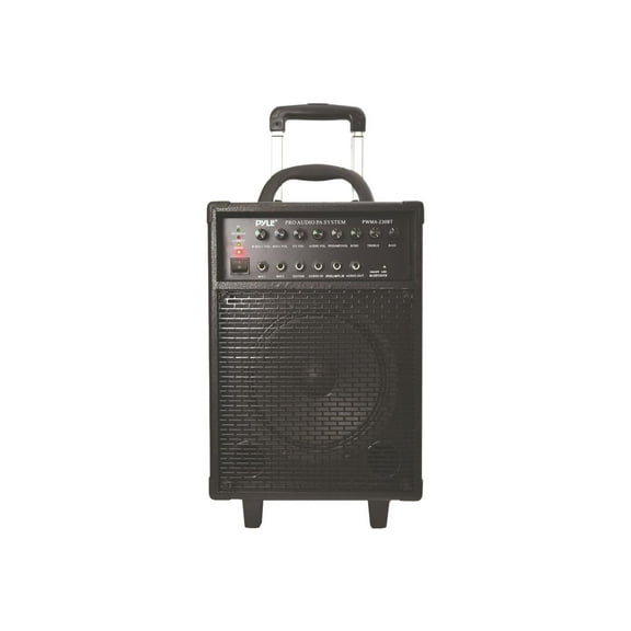 PYLE PWMA230BT - Wireless Portable Bluetooth PA Speaker System, Built-in Rechargeable Battery, Wireless Microphone, 400 Watt