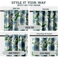 thumbnail image 3 of Vargottam Cotton Curtains for Windows - 3-in-1 Rod Pocket/Back Tab Short Window Drapes - Light Filtering Cotton Panels - Set of 2, 52"x63" - Botanical Vine Design (Blue), 3 of 8