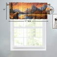 thumbnail image 4 of Forest Bear Window Curtain Valances Country Natural Scenery Lake Wildlife Farm Animals Camping Rod Pocket Window Valance for Living Room Bathroom Bedroom Kitchen 54 by 18 in, 1 Panel, 4 of 6