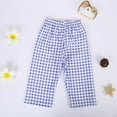 thumbnail image 2 of Zhuashum 9-12 Months Pants For Boys Solid Color Wide Leg High Waist Loose Fit Everyday Wear Demin Pants Leisure Wear Blue, 2 of 9