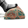 thumbnail image 5 of Mexican Foot Rest, Vintage Pastel Toned Geometric Composition American Motifs, Non-Slip Backing Adjustable Ergonomic Memory Foam Leg Support for Office, Sea Green Dark Coral, by Ambesonne, 5 of 5