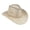 Beige, variant on Western Cowboy Hat with Windbreak Rope for Men, Wide Brim Linen Sun Hat for Outdoor Travel, Halloween Cosplay Costume, Breathable Fedora Hats for Party
