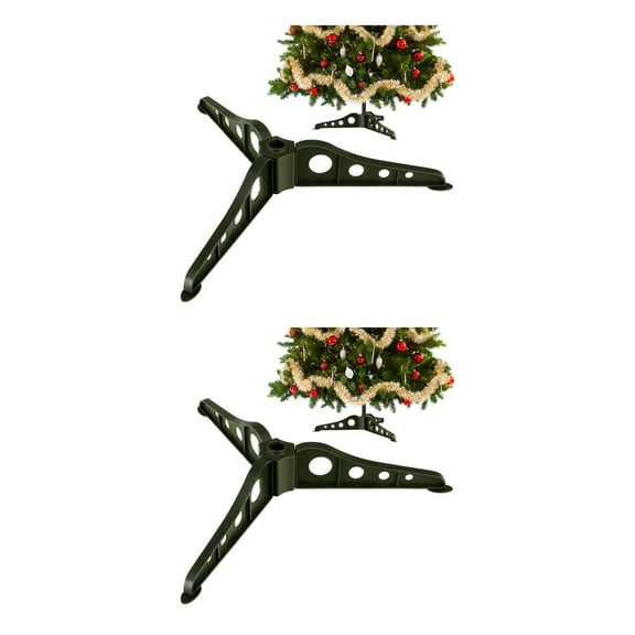 Plastic Tree Stand, 2pcs 15.7Inch Artificial Xmas Tree Base Holder Detachable and Stable