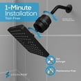 thumbnail image 3 of SparkPod 8 Inch Square Filtered Shower Head, 23-Stage Water Filter, Black Matte, 3 of 9