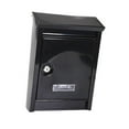 thumbnail image 2 of Siruishop Wall Mount Mailbox Outdoor Postbox Lockable Large Capacity Newspaper Letterbox Metal Delivery Box for Entrance External House Black, 2 of 8