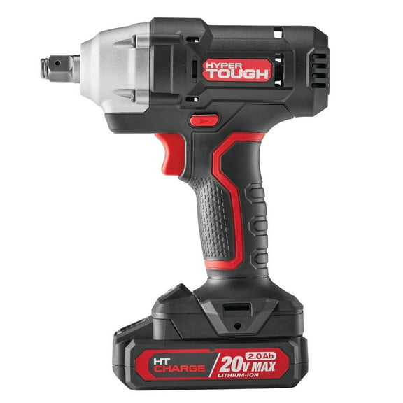 Hyper Tough 20V Cordless 1/2-inch Impact Wrench, Variable Speed Trigger, 2.0 Ah Battery and Charger, 5774