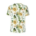 thumbnail image 3 of Balery Watercolor Bright Sunflowers Baseball Jersey for Men Casual Button Down Shirts Short Sleeve Active Team Sports Uniform-Medium, 3 of 9