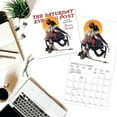 thumbnail image 3 of Graphique 2026 Saturday Evening Post Mini Wall Calendar - 7” x 7” - Thick Paper - Home & Office Organizer - Large Monthly Grid - 3 Languages & Marked Holidays - 4 Month Preview Page for 2027, 3 of 6