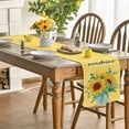 thumbnail image 4 of Sm:)e Hello Sunshine Sunflower Summer Table Runner 13 x 72 Inch Yellow, 4 of 7