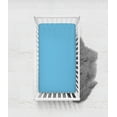 thumbnail image 3 of Crib or Toddler Bed Fitted Sheet 100% Cotton Percale, Woodlands Aqua/Navy/Grey, 3 of 7