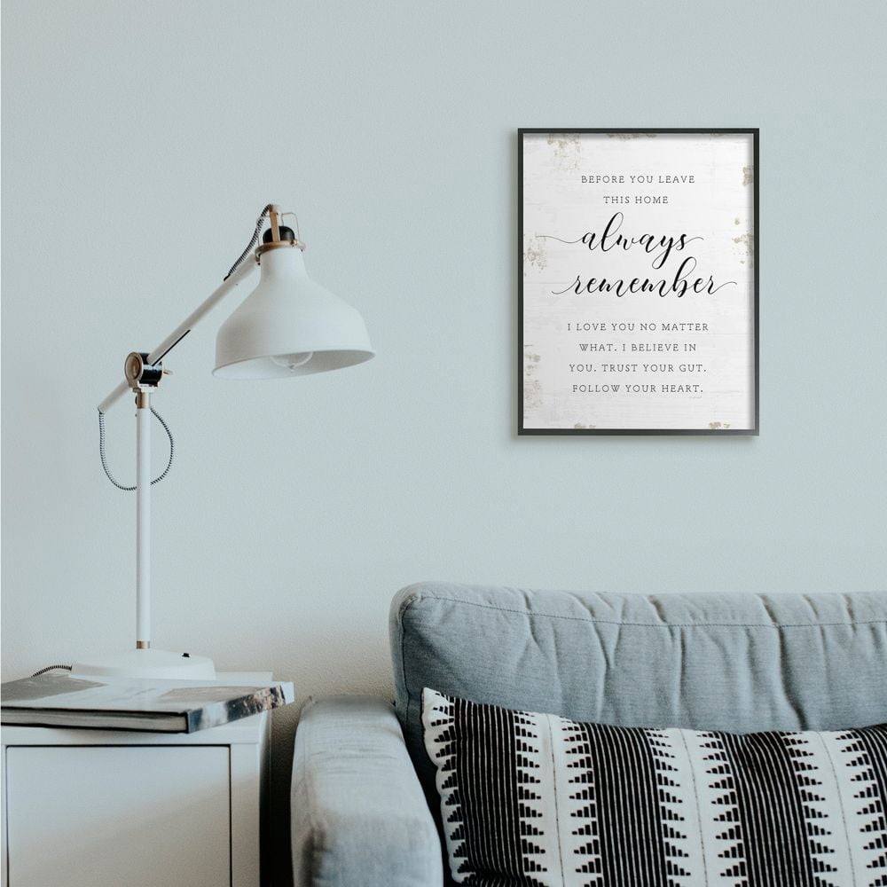 Stupell Industries Always Follow Your Heart Phrase Country Home Charm Designed by Jennifer Pugh