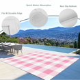 thumbnail image 4 of Fsddascl Pink Checkered Outdoor Rug for Patio/Deck/Porch, Non-Slip Large Area Rug 5 x 8 Ft, Pink White Buffalo Plaid Indoor Outdoor Rugs Washable Area Rugs, Reversible Camping Rug Carpet Runner, 4 of 5