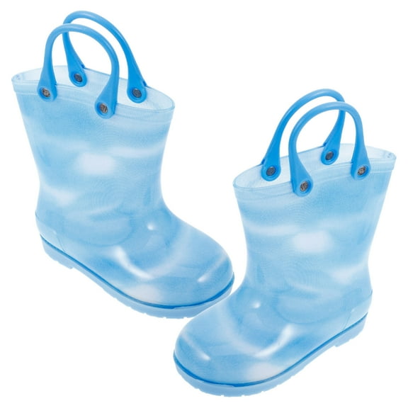 Raindrops 1 Pair Boys Rain Boot Sky Blue PVC Waterproof Stable Walking for Toddlers Outdoor Activities