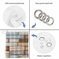 thumbnail image 3 of Polyester Fabric Brown Pink Vintage Shower Curtain, Retro Farmhouse Elegant Pastoral Waterproof Bathtub Curtain Bathroom Decor Set with Hooks 66 x 72 Inches, 3 of 6